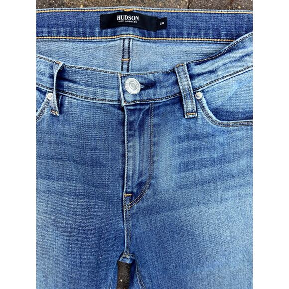 Hudson Mid rise frayed skinny jeans size 28 x29.5" - Picture 3 of 5